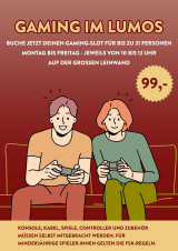Filmplakat Gaming auf der Leinwand